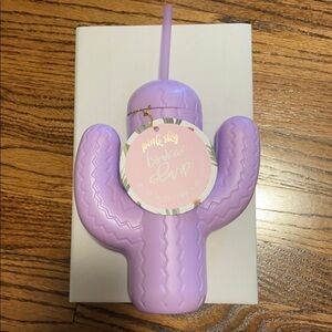 NEW Pink Sky | 21 oz Cactus‎ Cup with Straw Purple